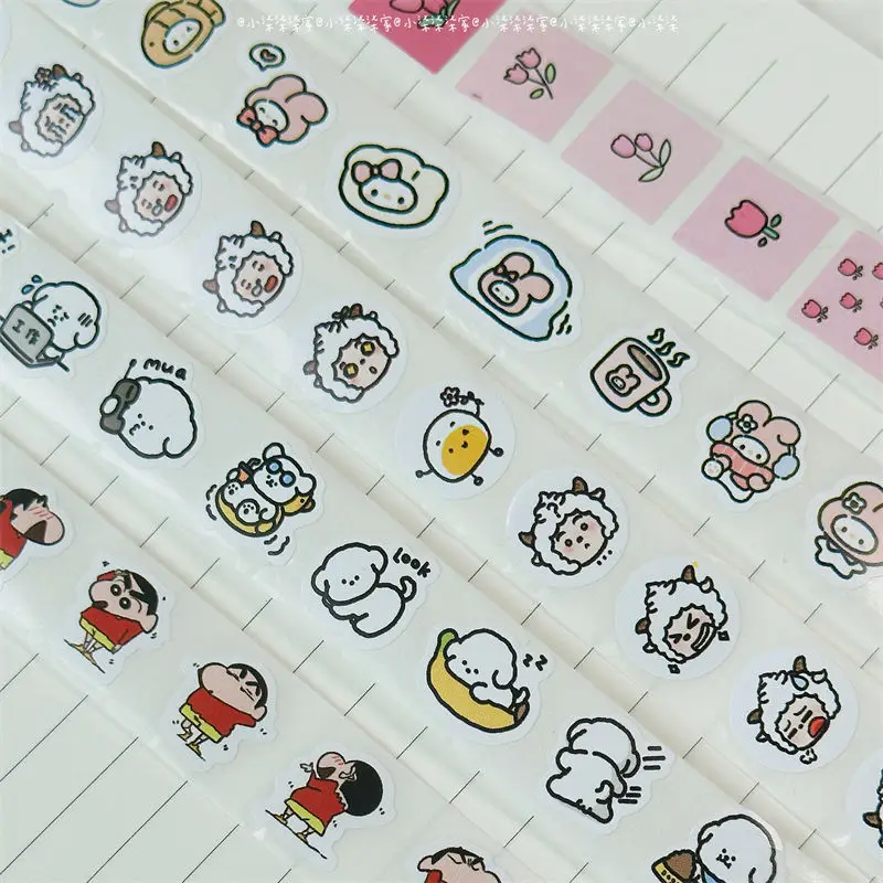 Sanrio Hello Kitty Kawaii Anime Diy Decal Cute Cinnamoroll Cartoon Decoration Sealing Sticker Adhesive Tape Lovely Gifts Girls