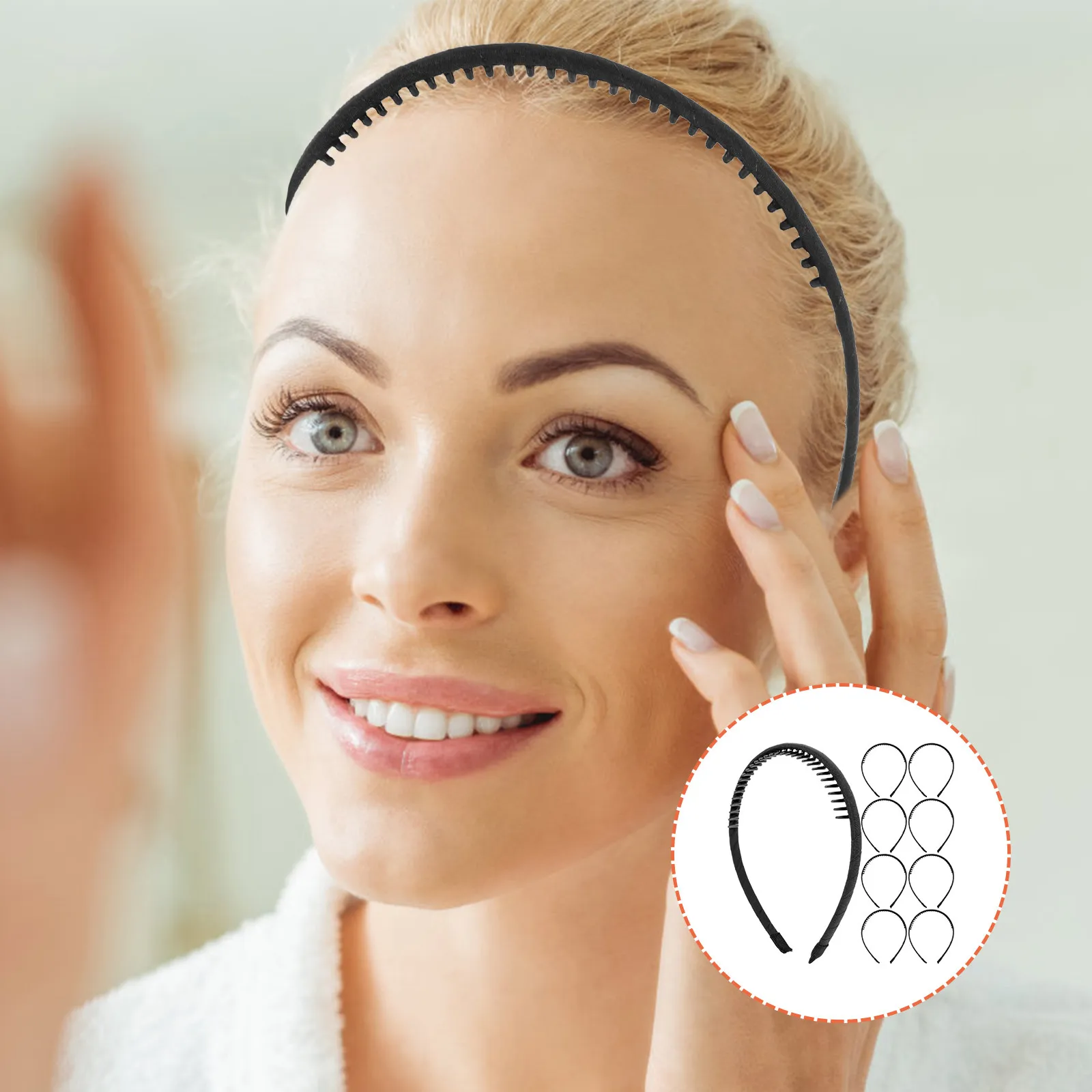 

Набор из 18 легких и удобных тканевых повязок для волос с мелкими зубцами, нескользящие, для девочек и женщин, для вечеринок и банкетов