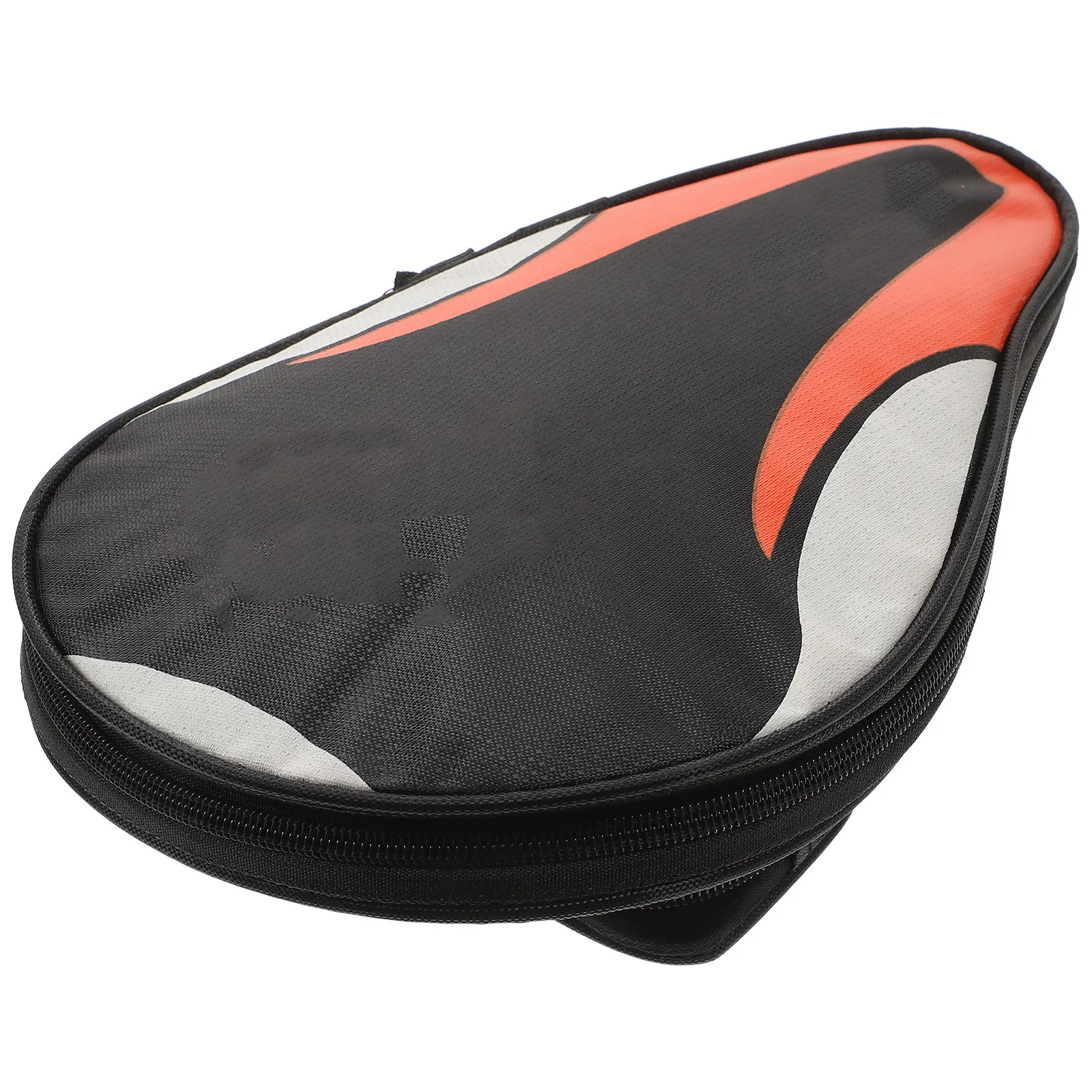 

Table Tennis Racket Case Waterproof Oxford Fabric Portable Handle Dual Side Pips-in Rubber Zip Compartment for Ball Storage Bat