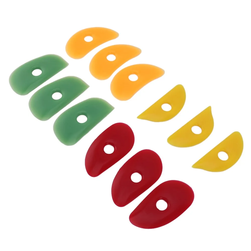 Picture 4: 12Pcs Smoothing Tool Silicone Pottery Scraper Flexible Smooth Clay Tool Reusable Durable Silicone Scraper Pottery