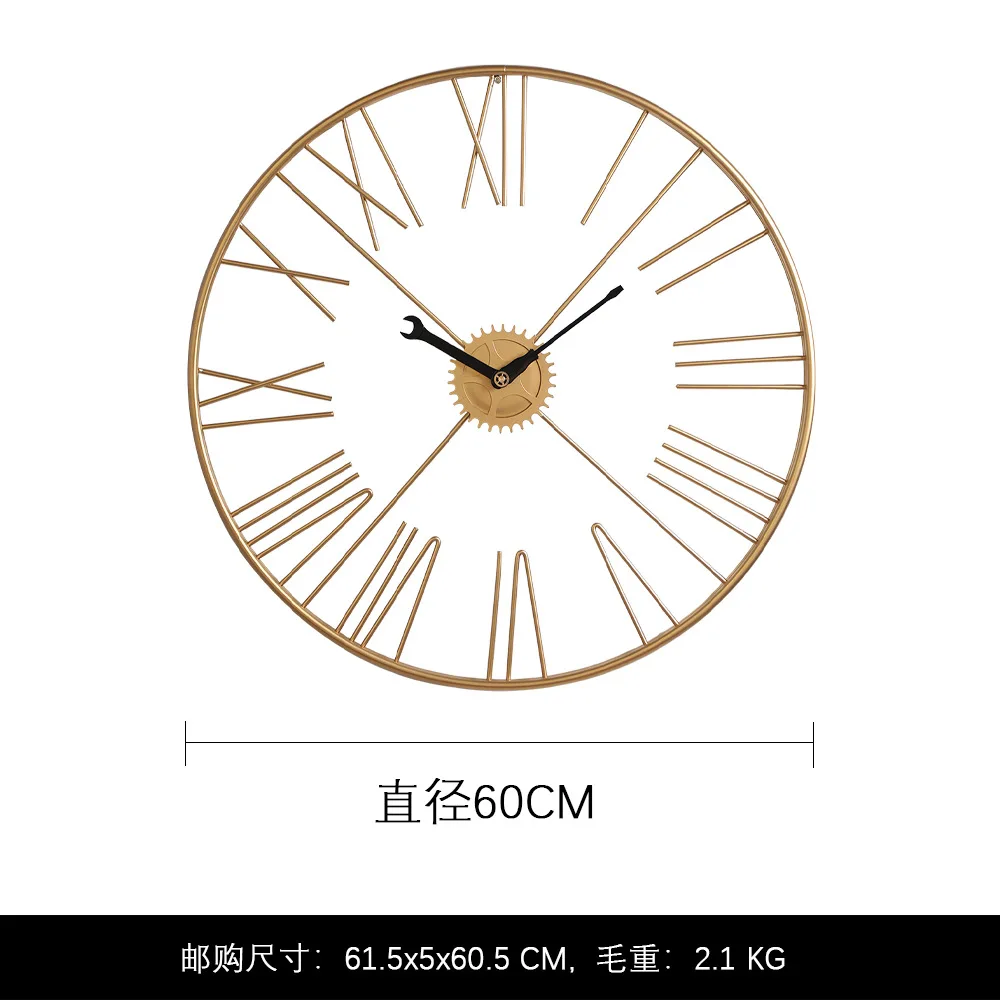 Модные настенные часы в римском стиле, винтажные декоративные часы для промышленного зала