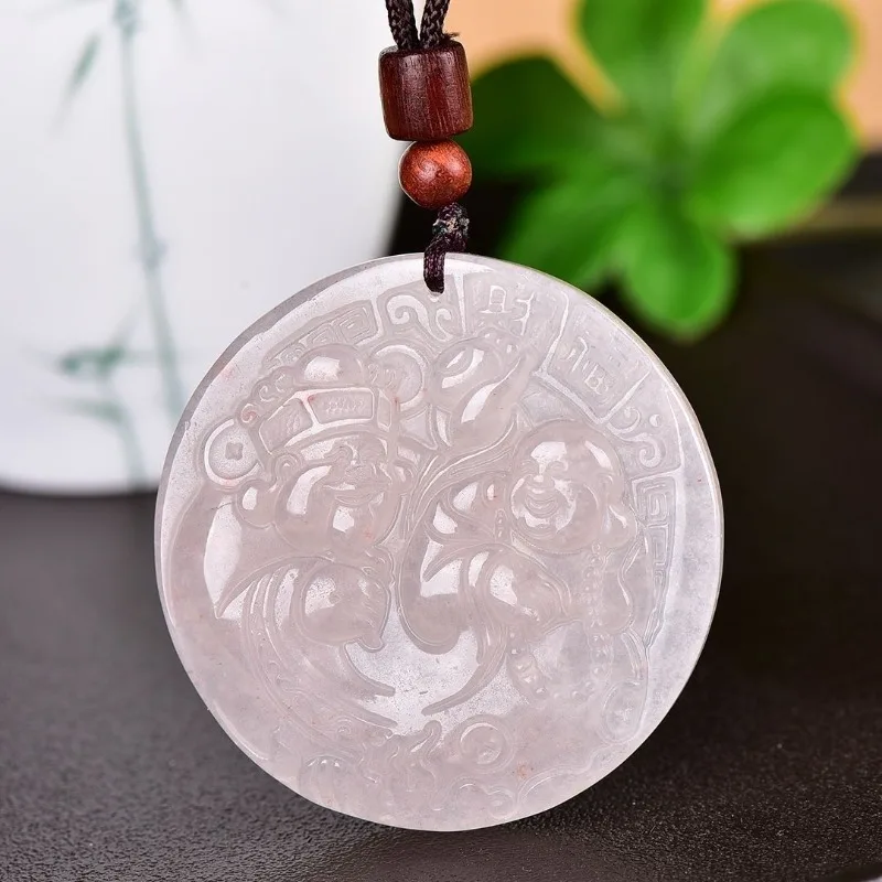 Golden Silk Jade Pendant for Talent and Prosperity pendants for Men Women  Auspicious Ethnic Retro Sweater Chain