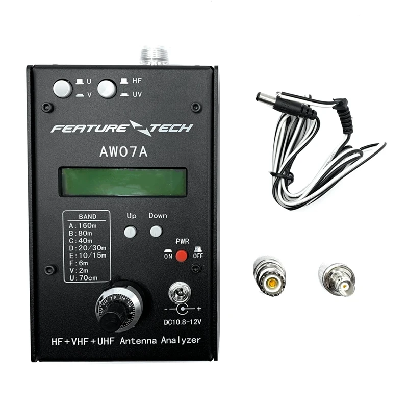 AW07A 1.5-490MHZ Antenna Analyzer HF/VHF/UHF SWR Antenna Tester Meter 160M Network Analyzer