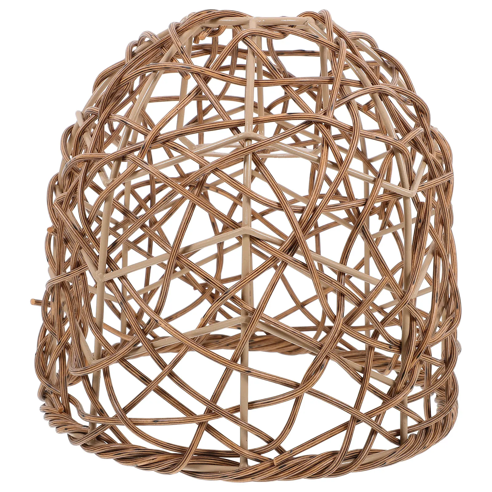 

Woven Lampshade Small Bamboo Floor Hanging Light Shades Replacement Brown Covers Plastic Rattan Pendant Sconce Boho Wicker