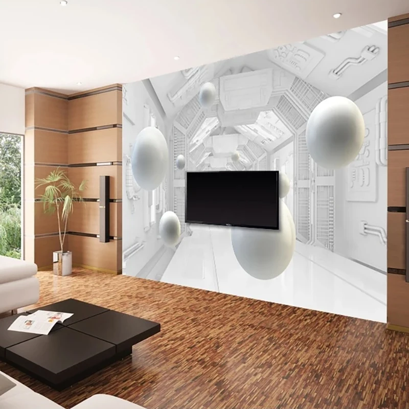 Abstract Corridor Space Spherical 3D Photo Mural Wallpaper Living Room Study Background Wall Home Decoration Papel De Parede 3D