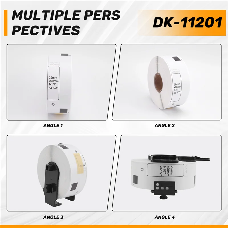 6 rolos de etiquetas compatíveis para Brother DK-11201 Etiquetas de endereço padrão 29mm x 90mm para Brother QL-800 QL-810W QL-700