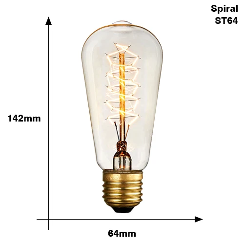 Clearance_Edison Lamp E27 220V 40W Retro Vintage Edison Lamp ST64 G80 G95 G125 Gloeilamp Home Decor Filament Licht - afbeelding 1