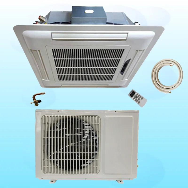 2ton Cool&Heat  Mini Split Cassette Ac Ceiling  KRG Brand Aire Acondicionado Cassette air Conditioner R410a Low Noise Control ac