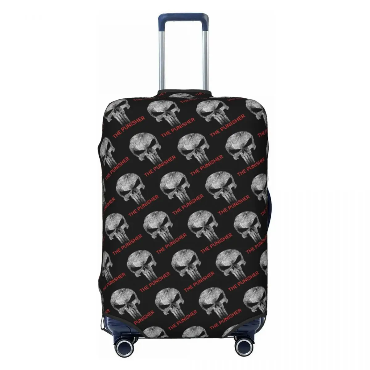 

Custom Punisher Comics Luggage Cover Fashion Trendy Superhero Suitcase Protector Covers Suit For 18-32 inch