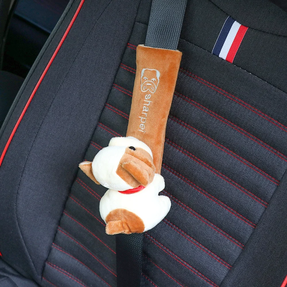 1pcs Car Safety Belt Cover Pads Universal Auto PU Leather Shoulder Cushion Protector Vehicle Seat Strap for Women and Children image 6