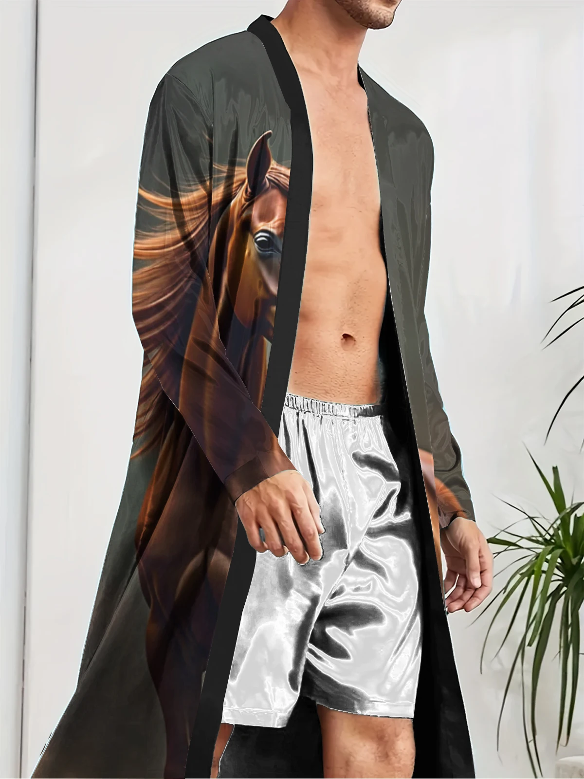 1pcs Men's Robes 2026 Spring/Summer bath robe dressing gown Graphic Robes Bathrobe man Bathrobe 3D Printed Breathable