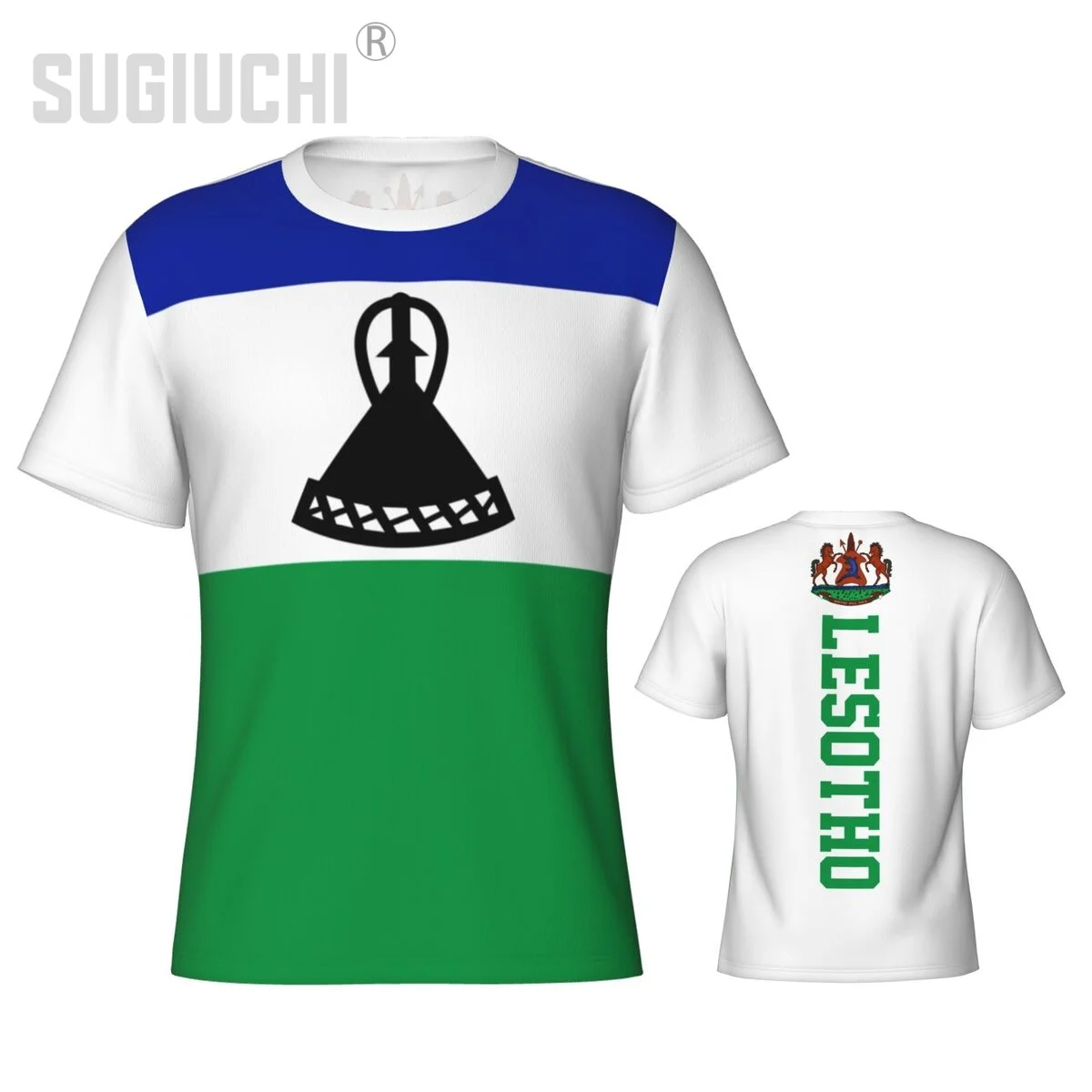 Tight Sports T-shirt Lesotho Flag Mosotho 3D For Men Women Tees jersey Clothes Soccer Football Fans Gift Patriotic T shirt