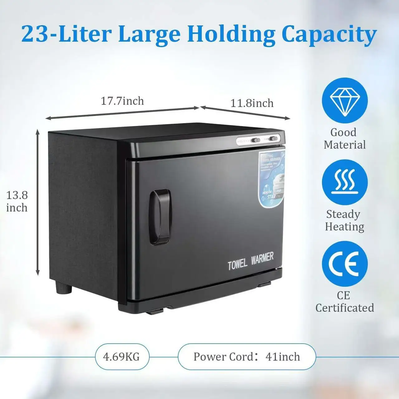 سعة كبيرة مع خزائن تطهير مزدوجة معقمة لآلة خزانة تسخين المناشف الساخنة في صالونات التجميل