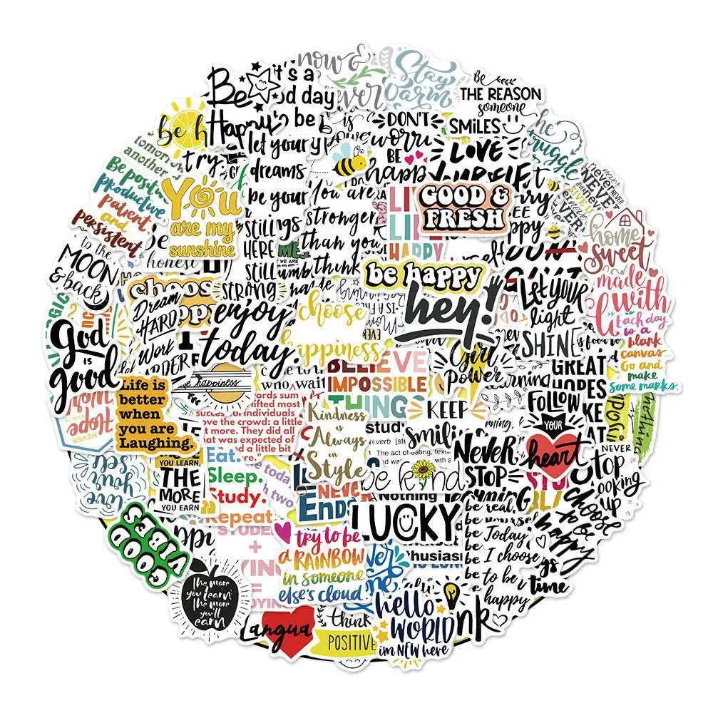 

10/30/50/100pcs Colorful inspirational quotes graffiti Stickers For Suitcase Laptop Luggage Fridge Phone Car Styling DIY Decal