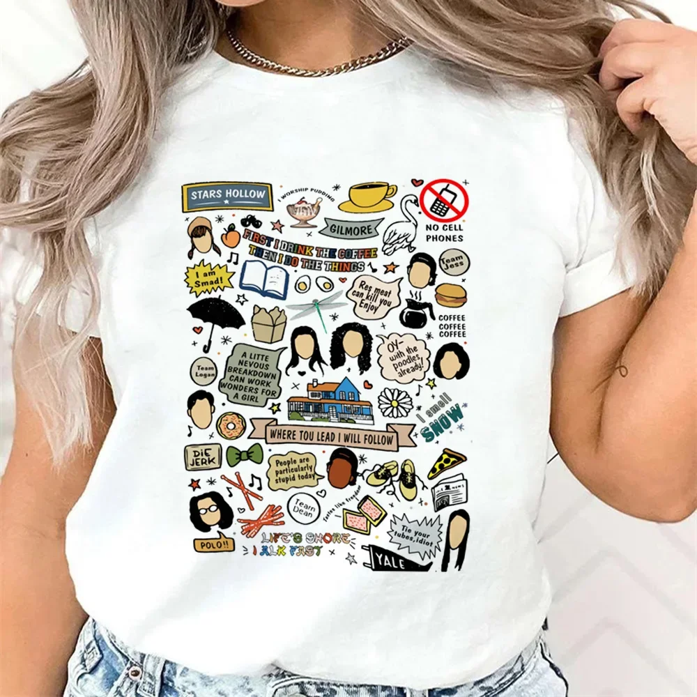 Gilmore Tshirt Women Summer Y2K Designer Top Female Japanese Funny  Clothes Short Sleeves T Shirt Harajuku Graphic Casual Tee