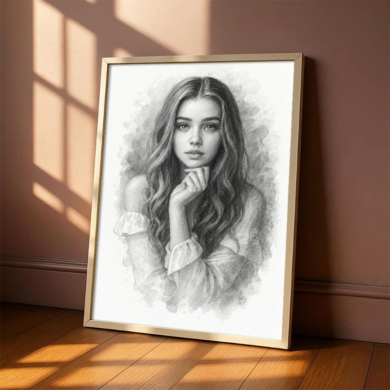 Poster Prints, Custom Sketch-style Portrait Paintings, Birthday Gifts, Suitable for Halloween and Christmas Room Decorations