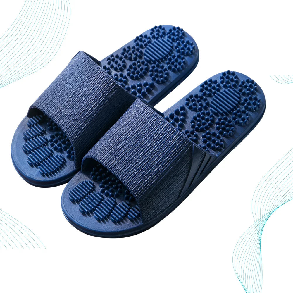 

Massage Slippers Dark Blue Size 40-41 Durable Lightweight Bathing Sandals Slip-on Indoor Home Hotel Plastic Foot Massage