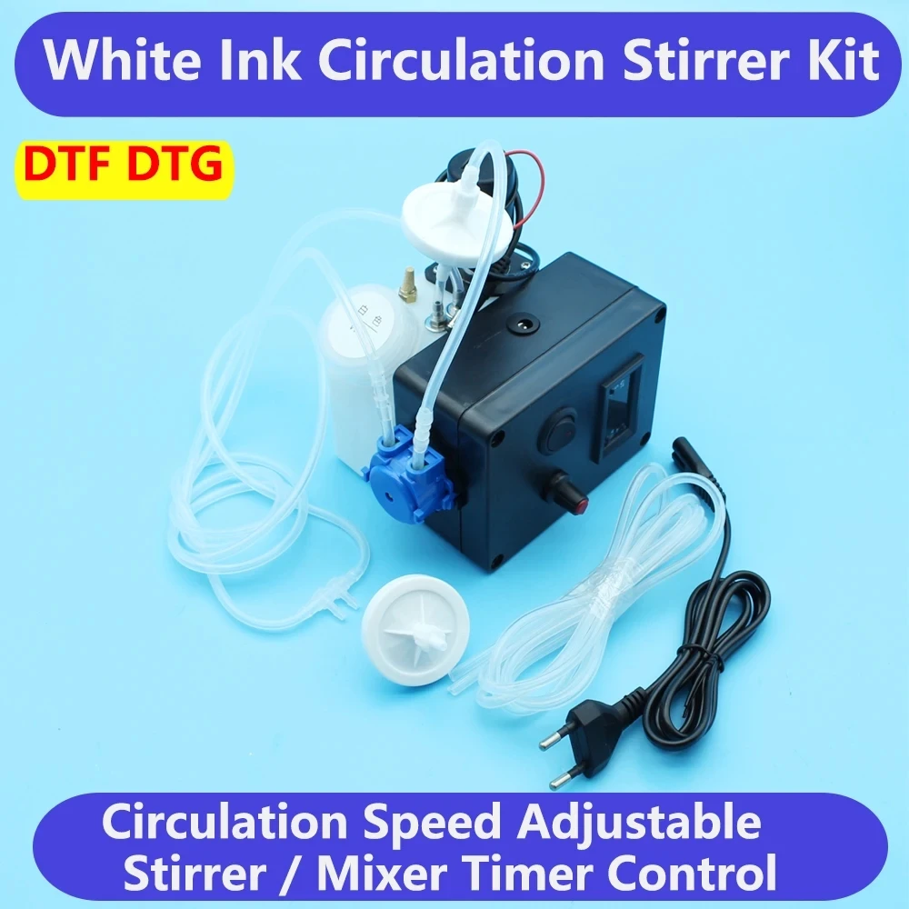 Imagem -03 - Tanque de Circulação de Tinta com Sitrer Ajustável Temporizador Controlado para Epson 1390 L805 I3200 Xp600 L18050 Dtf L1800 Branco