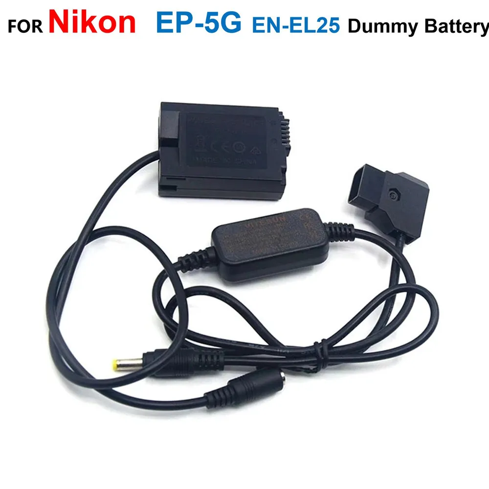 

EP-5G EN-EL25 DC Coupler Dummy Battery+D-TAP Dtap 9V Power Supply Adapter DC Cable EH-5A For Nikon Z50 Z30 ZFC Digital Camera