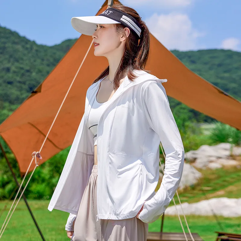 

Женский летний уличный облегающий солнцезащитный дышащий корейский открытый кардиган, универсальная солнцезащитная верхняя одежда