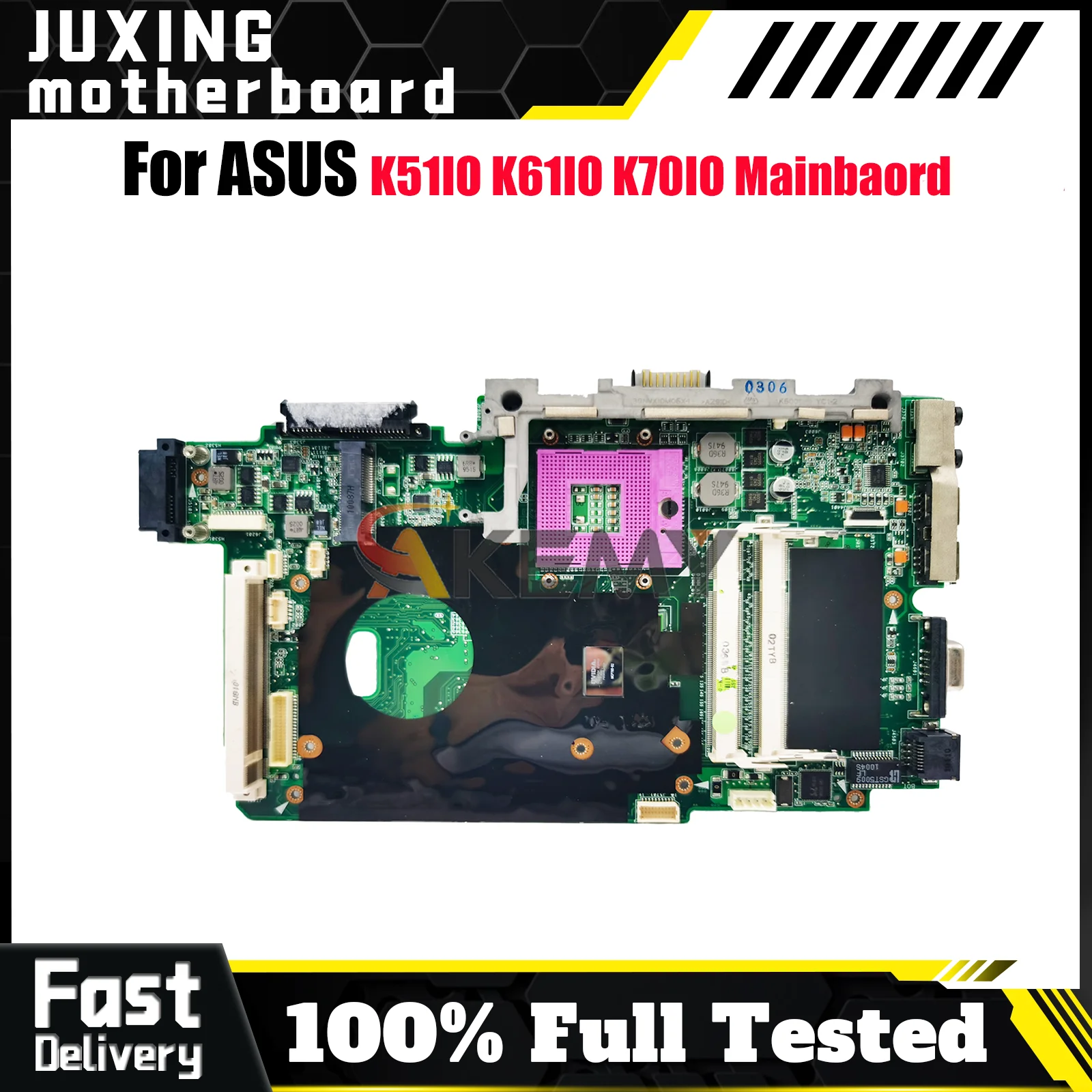 

K51IO Laptop Motherboard For ASUS K51IO K51I Notebook Mainboard This item is in stock 100% tests OK fast shipping High quality