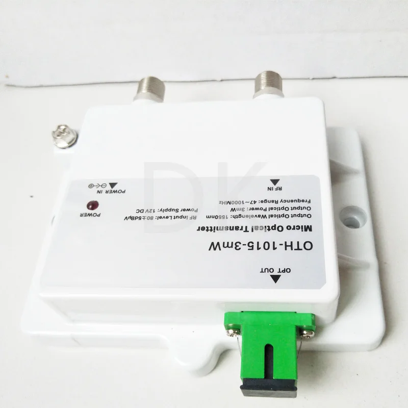 Micro 1550nm optical transmitter FTTH CATV mini node Single mode fiber optics 47-1000MHz high return loss with SC APC connector