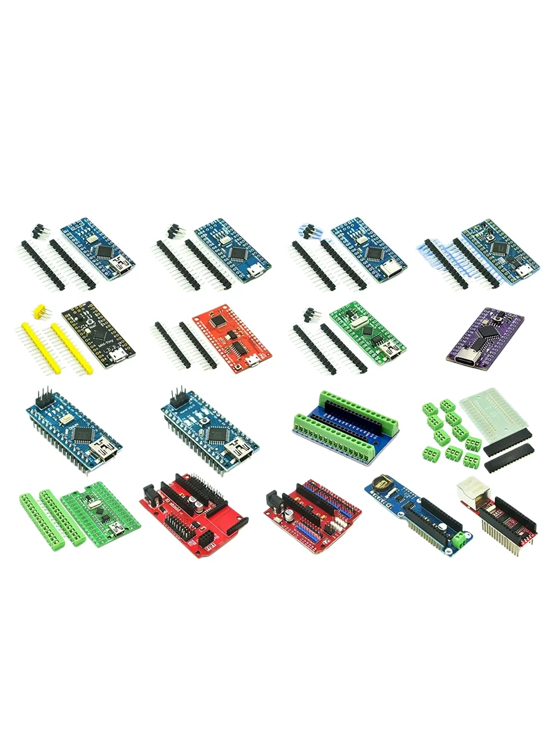 متوافق مع لوحة تطوير سلسلة NANO، أداة تنزيل، لوحة طرفية، لوحة توسيع، وحدة تحكم 328P، كابل بيانات