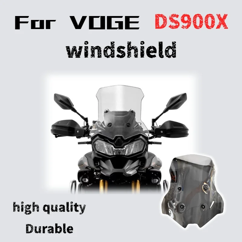 

For VOGE DS900X windshield modification, raise the front windshield and rain shield.