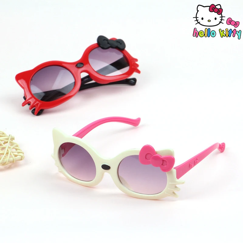 Urocze okulary przeciwsłoneczne Sanrio Hello Kitty Cartoon Kawaii Bow Party Fun Photography okulary rekwizyty sportowe osłona przeciwsłoneczna na prezent