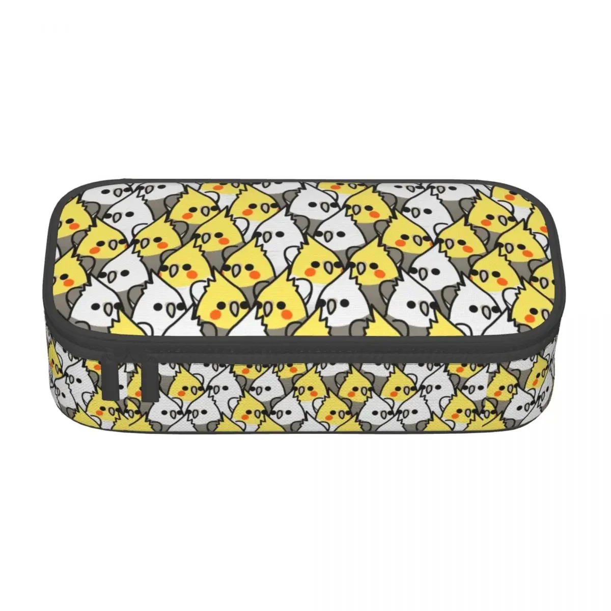 Customized Parrot Birds Cockatiel Squad Kawaii Pencil Case Boys Gilrs Large Capacity Animal Pencil Box School Supplies