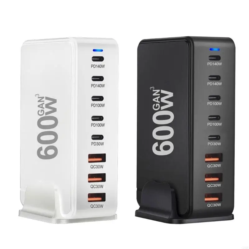 G8DF 600W 8 Port GaNs PD USB C USB A Adapters for Phone