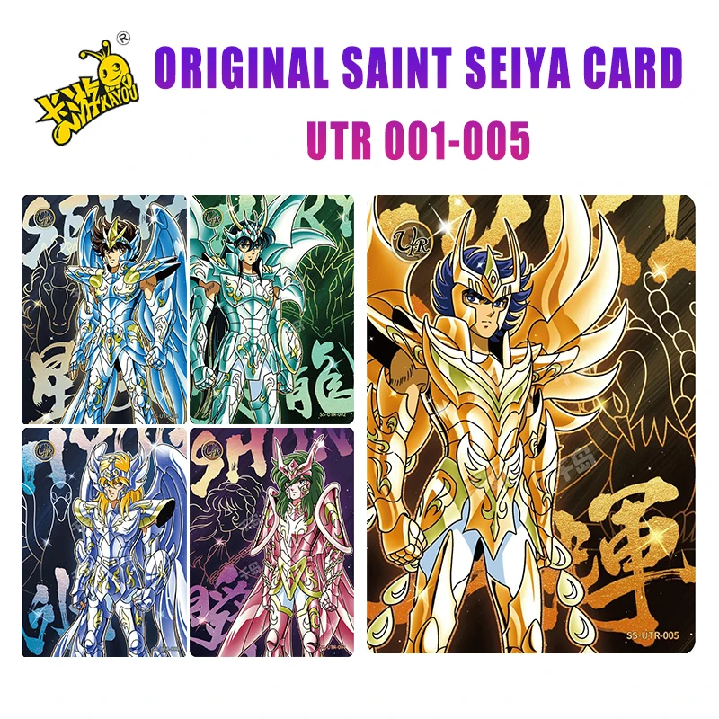 Kayou Genuine Saint Seiya Card Athena Pope Poseidon UR MR AR PR SSR SR R QR Anime Rare Full Set Collection Kids Toy Game Gift