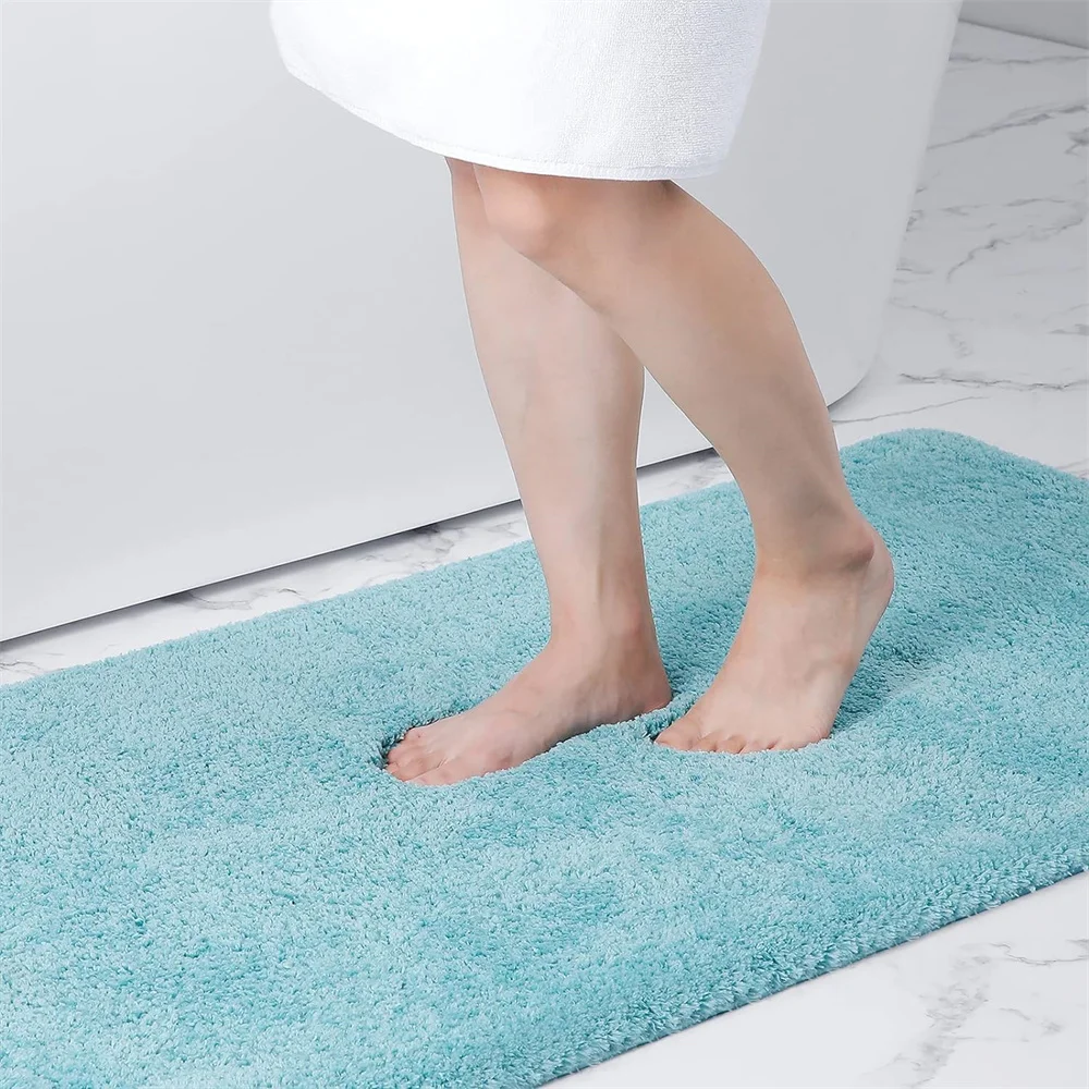 Olanly Large Bathroom Rugs Non Slip Bath Mats Bathroom Machine Washable Plush Carpet Room Floor Decor Absorbent Bath Rugs Shower