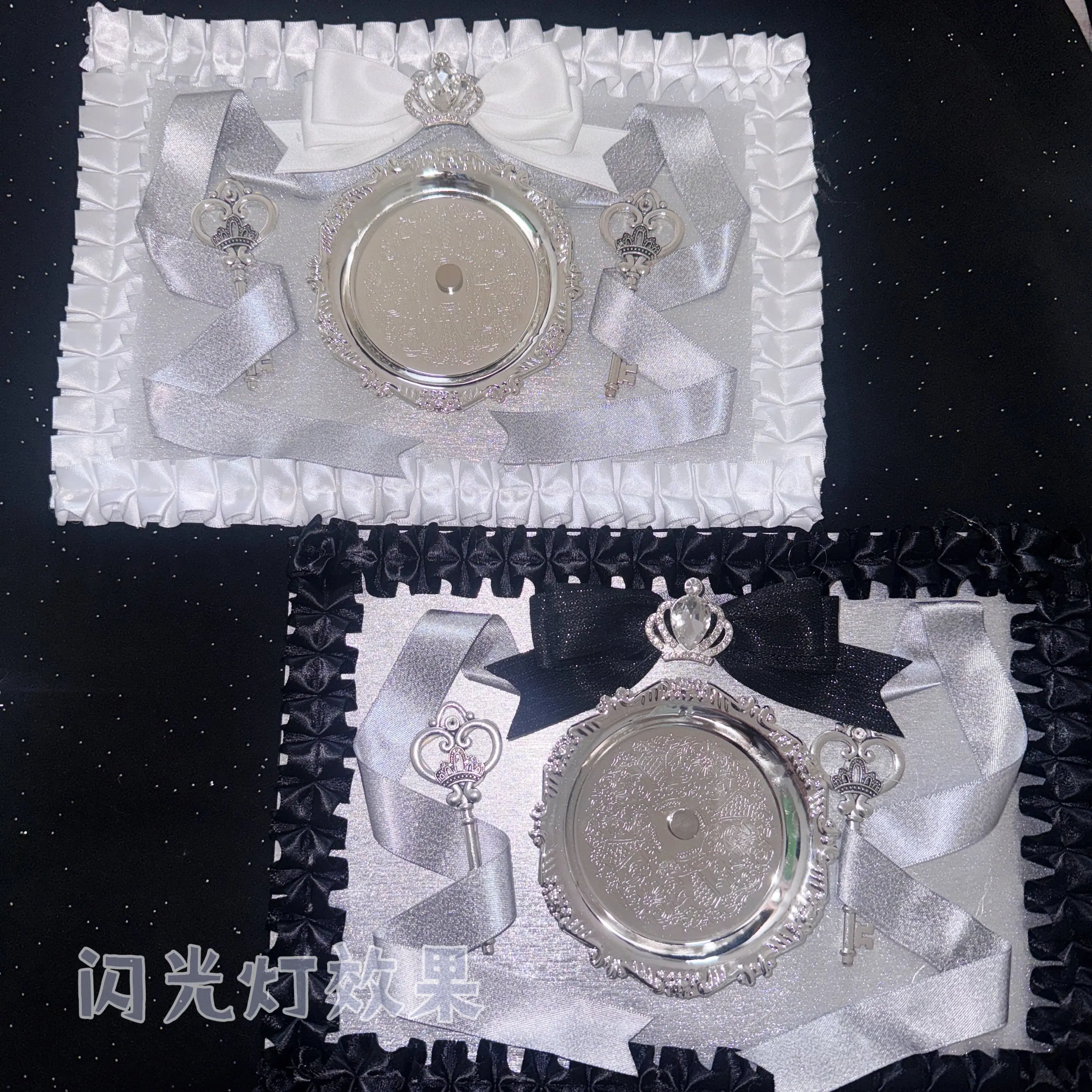 Multi-colored Satin Silver Ribbon Pain Original Pain Board Gu Meiba Small Food Bow Tie Board Ltabag Accessories