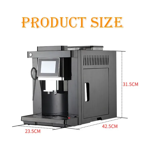 Fully Automatic Electric Coffee Machine with TFT Color Display White/Black Commercial Espresso & Brew System for Household Use - view 5
