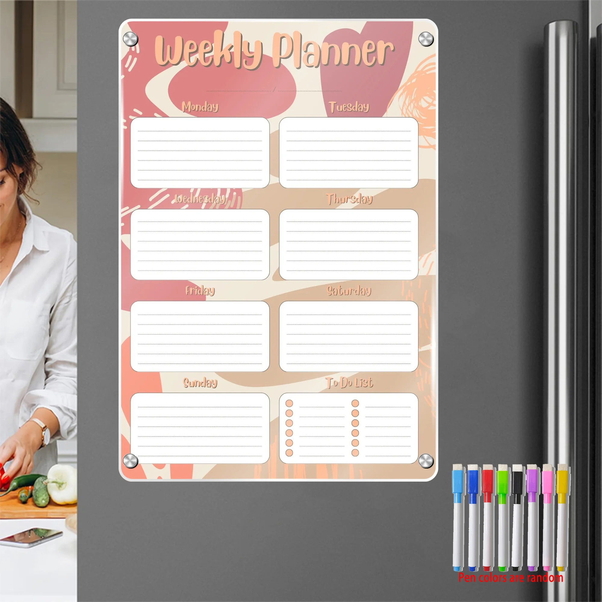 لوح تخطيط أسبوعي مغناطيسي A3، - مراجعة Dry Erase Weekly وسعره