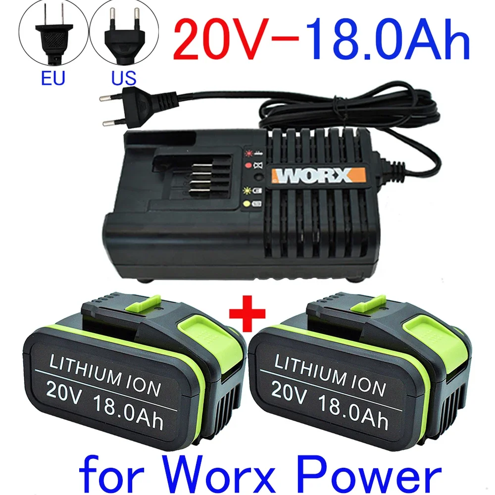 

20V 18000mAh Replacement Worx Max Li-Ion Battery WA3551 WA3551.1 WA3553 WA3641 WX373 WX390 Rechargeable Tool