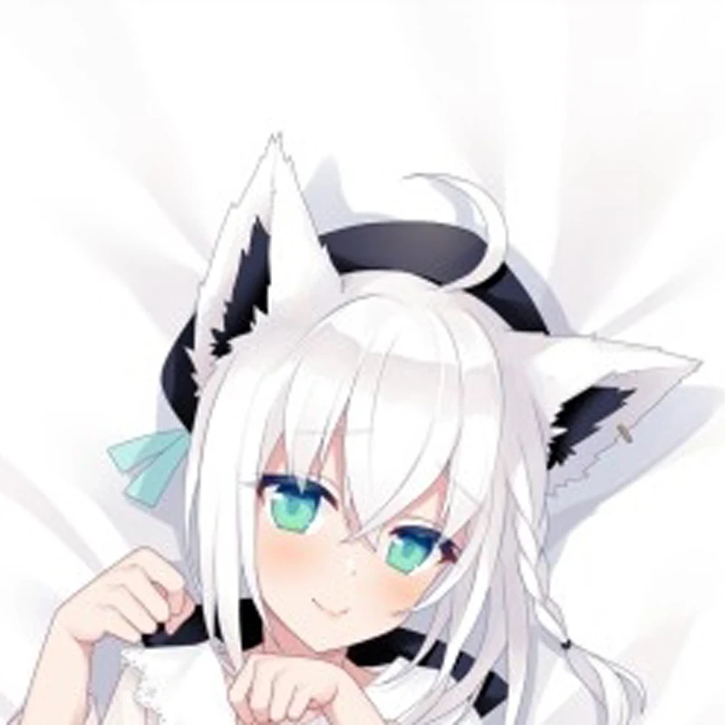 

Dakimakura Anime Pillow Case Shirakami Fubuki Double-sided Print Of Life-size Body Pillowcase Gifts