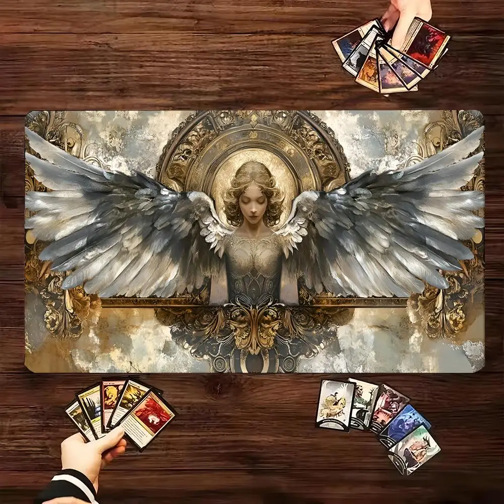 

Magic Angel Mouse Pad Mtg Playmat Large Desk Mat Gaming Mats Gamer Pc Accessories Keypad Expansion Pads Rubber Anti-slip Base