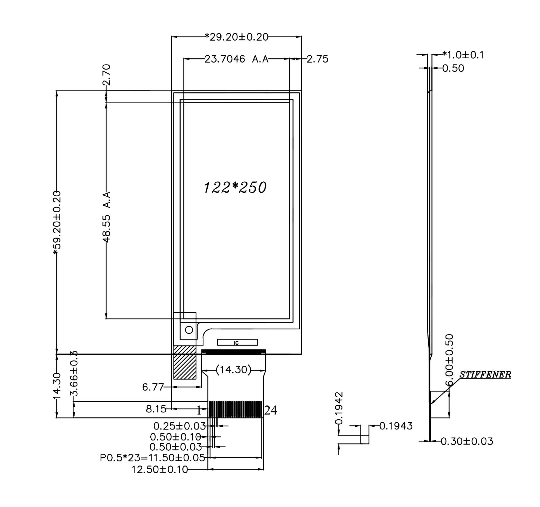 2.13-Inch e-Paper Electronic Ink Screen 250x122 Red, Yellow, Black, White Four Color Screen, GDEY0213F52