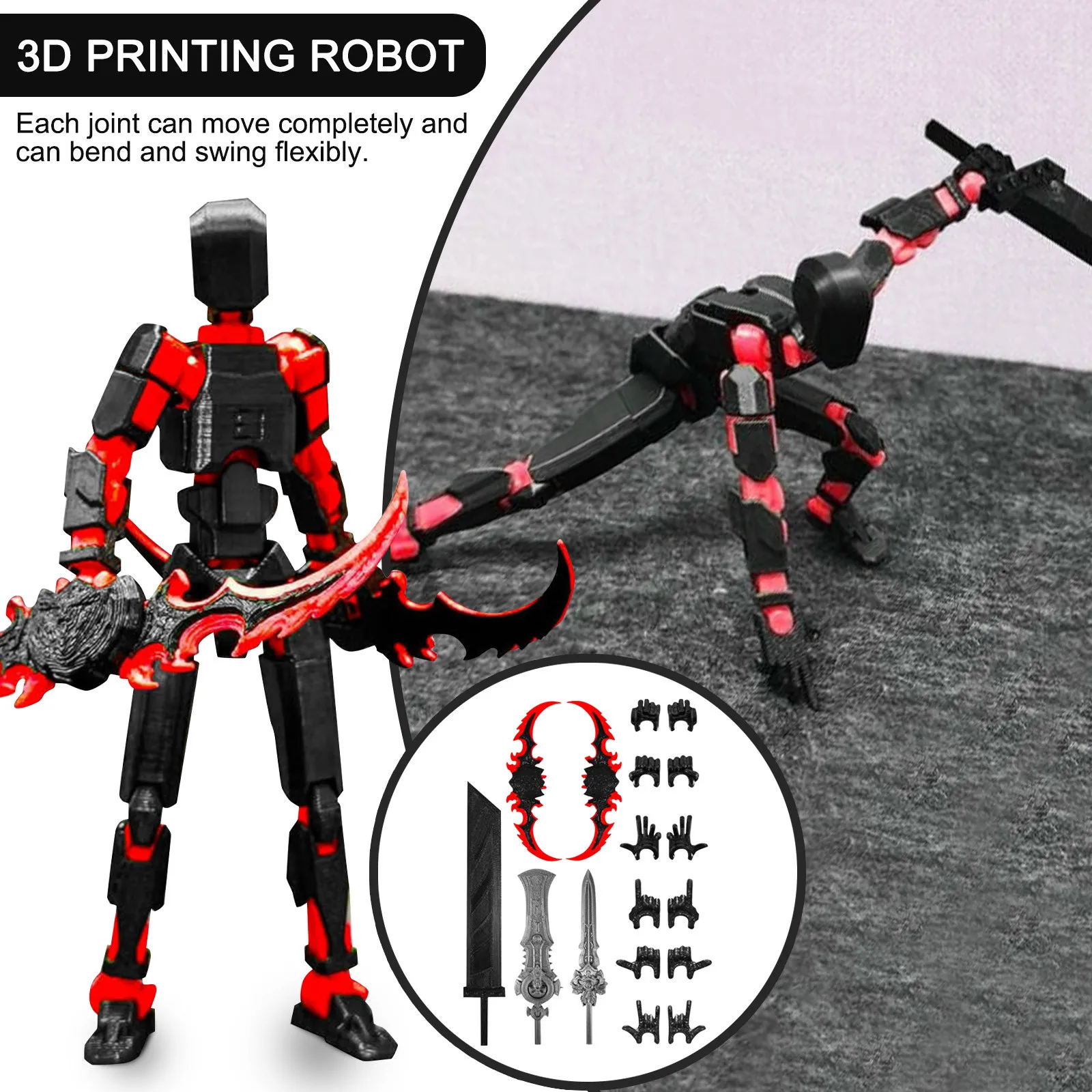 Dummy 13 Mobile Doll 3D Printed Titan Robot Mobile Doll Movable Human Body Model Doll Suitable For Collectors Desktop Decoration