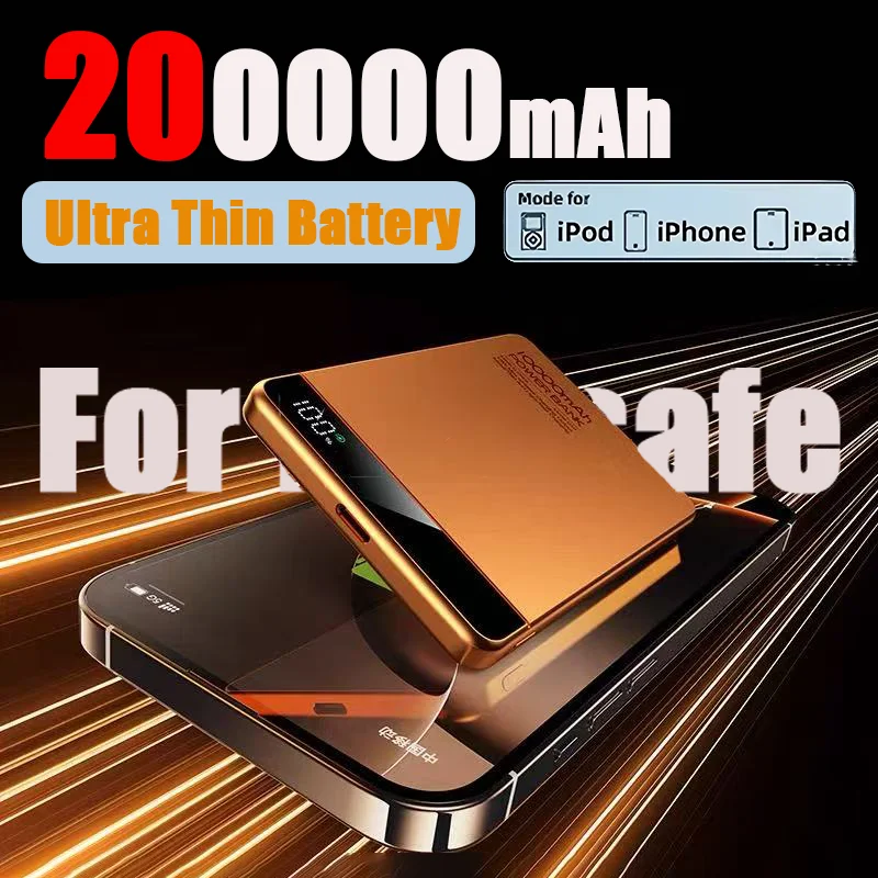 

Vivo 2026 Новый магнитный беспроводной внешний аккумулятор емкостью 200000 мАч PD22.5W с цифровым экраном, быстрая зарядка, подходит для Apple Vivo Samsun