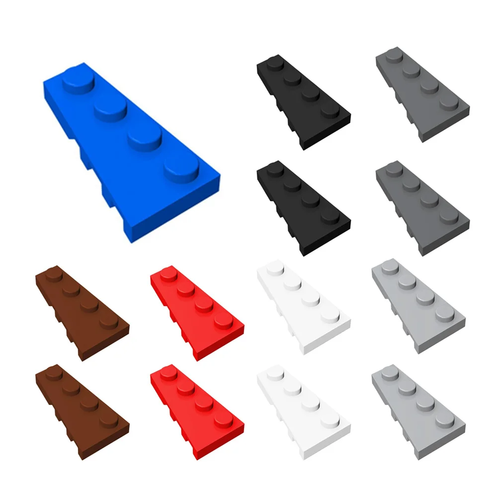 60pcs 41770 Wedge Plate 4 x 2 Left Bricks Collections Bulk Toys For Technical MOC Set Buildings Blocks Christmas Gifts