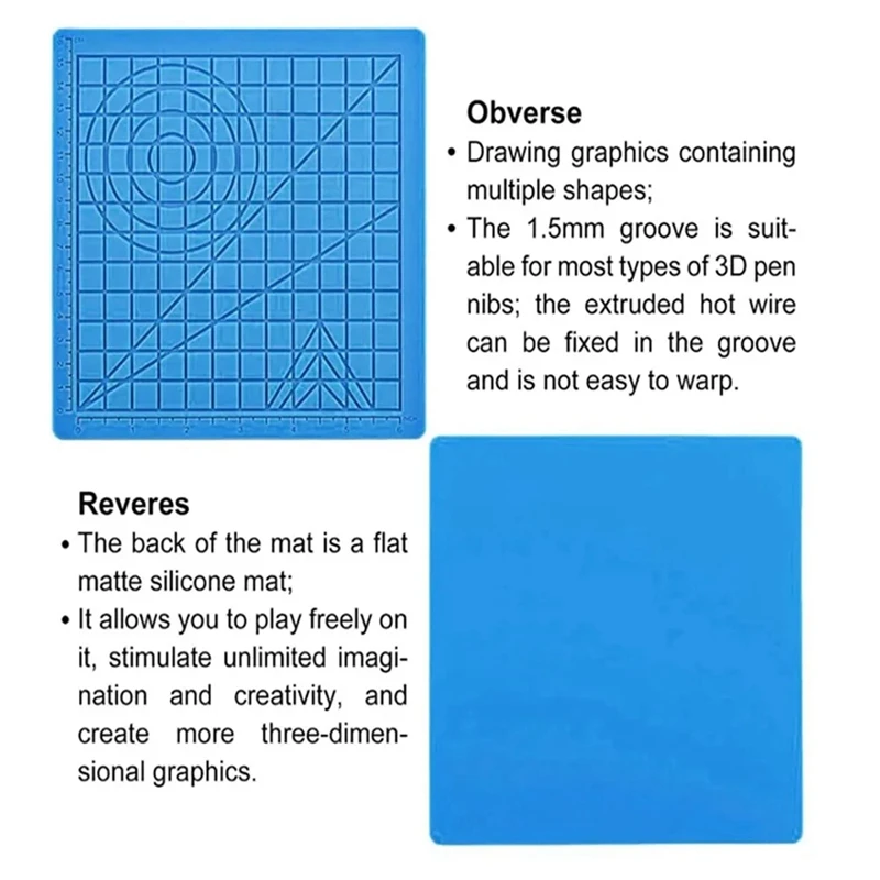 Blocco da disegno con penna da stampa con penna da stampa 3D, modello da disegno fai-da-te con strumenti artistici con manica per dito resistente al calore E