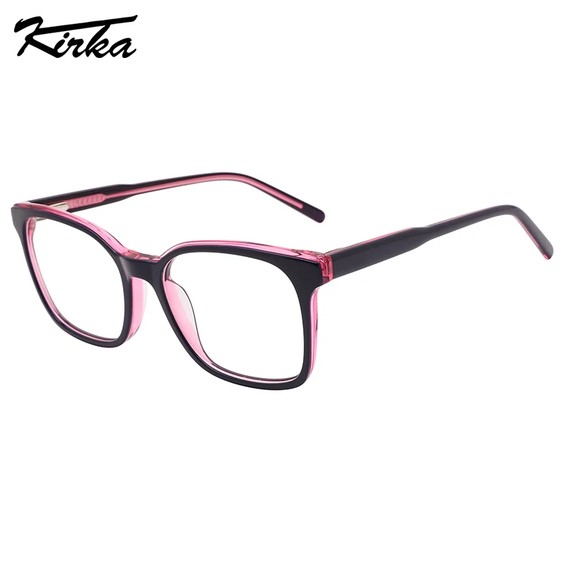 

Kirka Optical Children Kids Glasses Acetate Rectangle Double Colors Boys&Girls Frames Wide Temple Child Eyeglasses WK1057