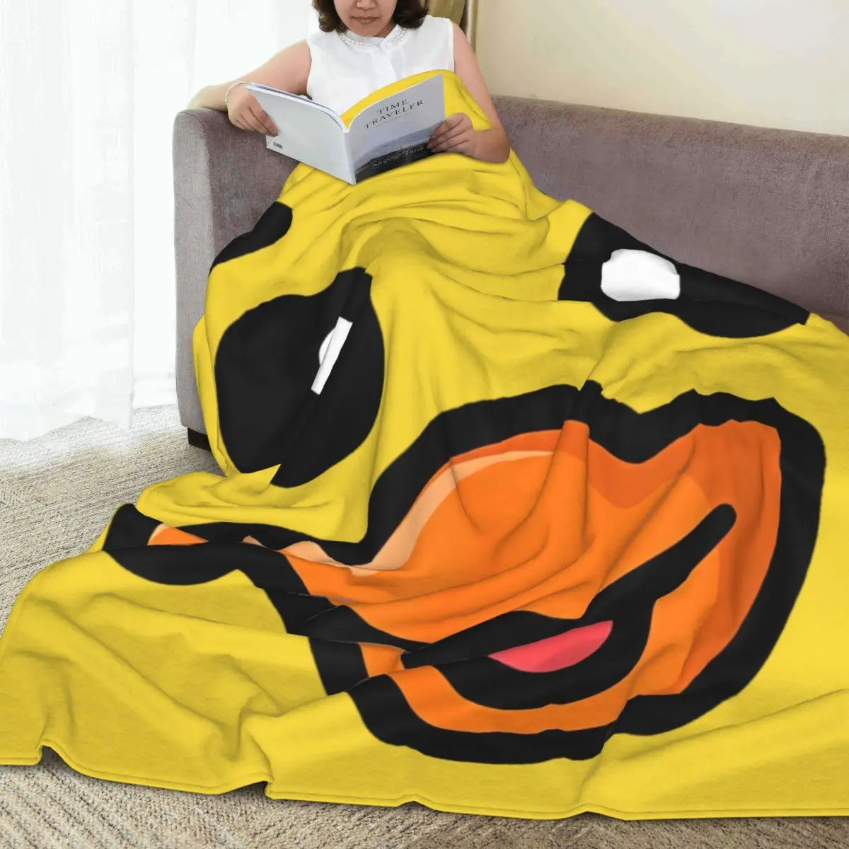 Soft Warm Blanket Airplane Travel Duck Animal Costume Duck Throw Blanket Flannel Bedspread For Couch BedFashion Sofa Bed Cover