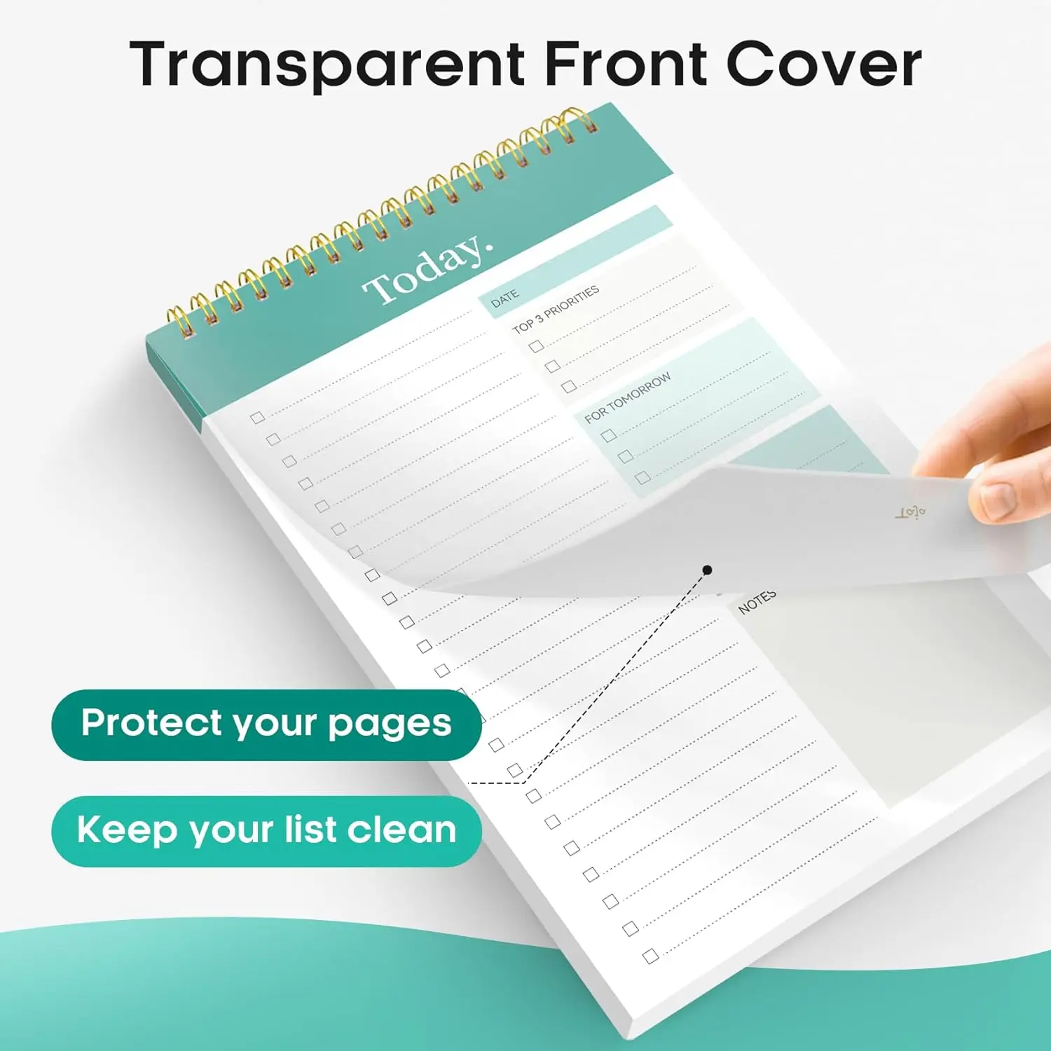 To Do List Pad - To Do List Notebook for Work with 52 Sheets, Undated Daily Planner Perfect for Daily Tasks and Goal Setting