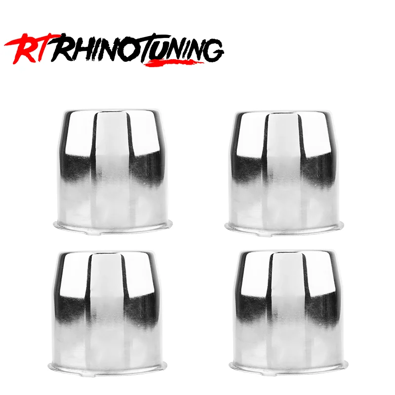RhinoTuning 2/4Pcs 79.5mm(3.13") Hub 84mm(3.31") H PUSH-THRU HUB CENTER CAP For Truck Trailer Wheel Rims Push Thru Steel Carbon