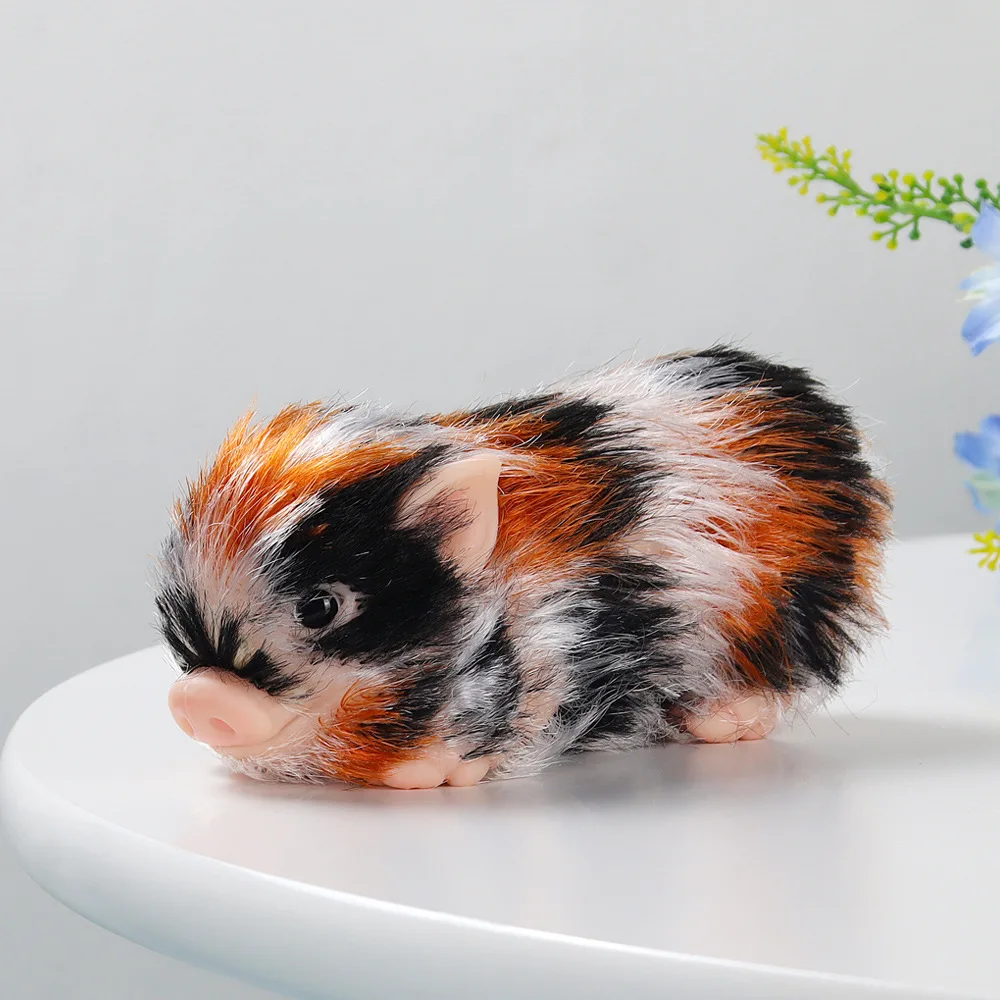 Schattig huisdier drie bloem varken speelgoed zacht levensecht varken kinderen speelhuis speelgoed met fles + fopspeen accessoires herboren pop verjaardagscadeau