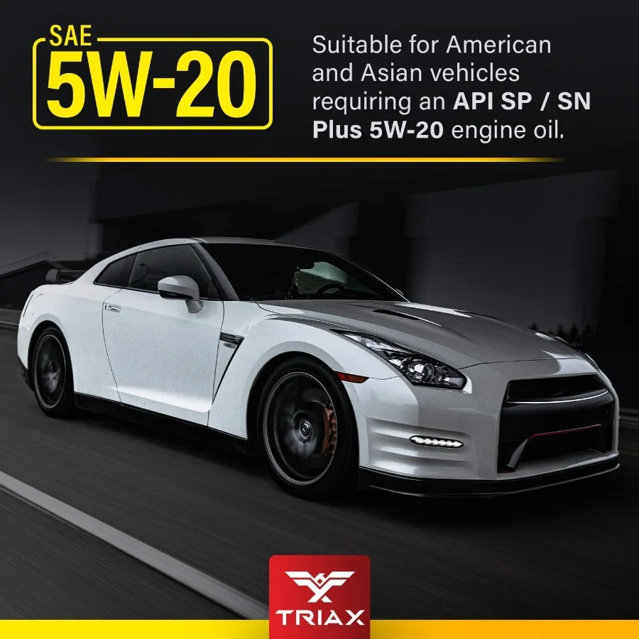 Synergy SRT 5W20 زيت محرك معدل للاحتكاك الاصطناعي بالكامل للمركبات عالية الأداء مع ترخيص API SP بطول 20 أميال